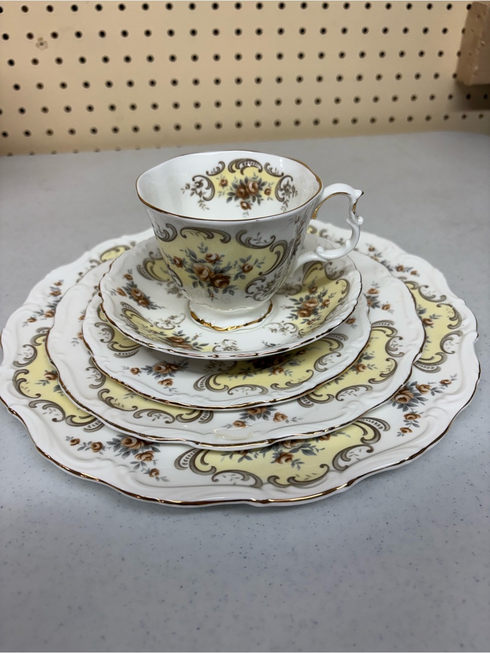 Vintage Royal Albert tea set in the "September Song" pattern